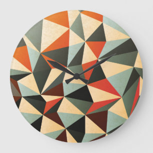 Relógio Grande Forma de diamante: Abstrato Vintage Design