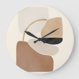 Relógio Grande Formas de Abstrato neutro | Mínimo de arte moderna