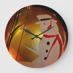Relógio Grande Fosco Snowman Ornament