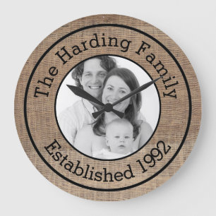 Relógio Grande Foto de família rústica do estilo de serapilheira