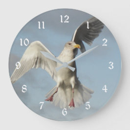 Relógio Grande Foto de Gaivota em Voo