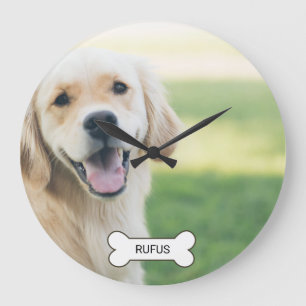 Relógio Grande Foto e nome personalizados feitos personalizados