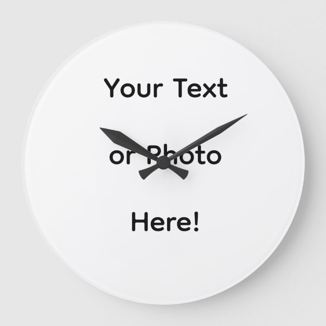 Relógio Grande Foto ou Texto Personalizado (Frente)