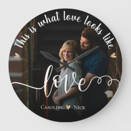 Relógio Grande Foto personalizada de "This is What Love Appets"