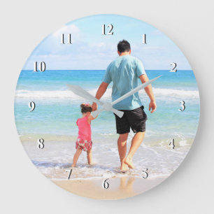 Relógio Grande Foto personalizada - Design único - melhor PAI