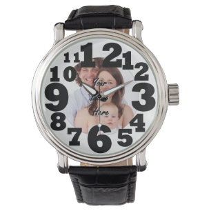 Relógio Grande foto personalizada numerada