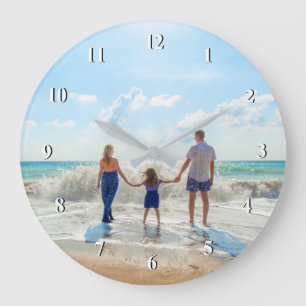 Relógio Grande Foto personalizada - seu próprio Design - Verão