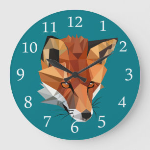 Relógio Grande Fox vermelho moderno