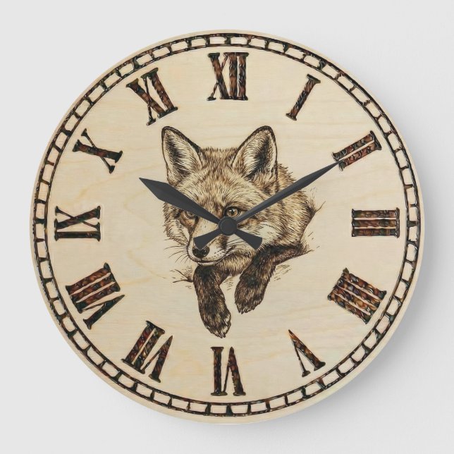 Relógio Grande  Fox Wall Clock (Frente)