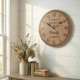 Relógio Grande FRANCOIS Family Wall Clock 