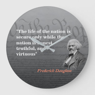 Relógio Grande Frederick Douglass Cita Sobre A Vida Da Nação