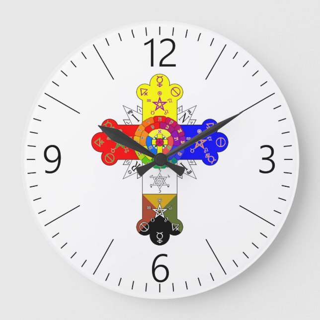Relógio Grande Freemasonic Rosy Cross (Frente)