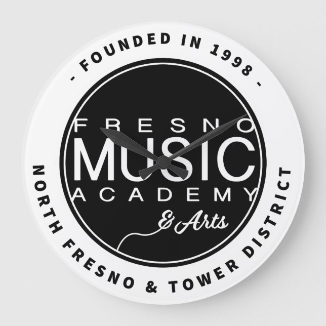 Relógio Grande Fresno Music Academy & Arts Wall Clock (Frente)