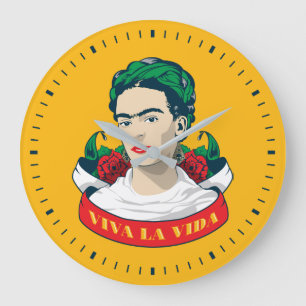 Relógio Grande Frida Kahlo  Viva la Vida