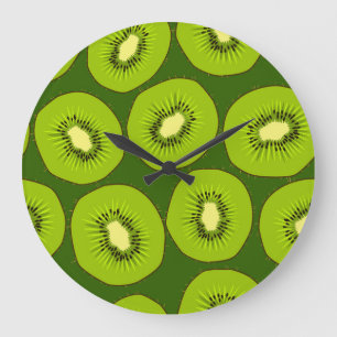 Relógio Grande Fruta de Kiwi: verde escuro.
