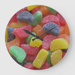 Relógio Grande Fruta divertida, Jelly Candy Wall Clock