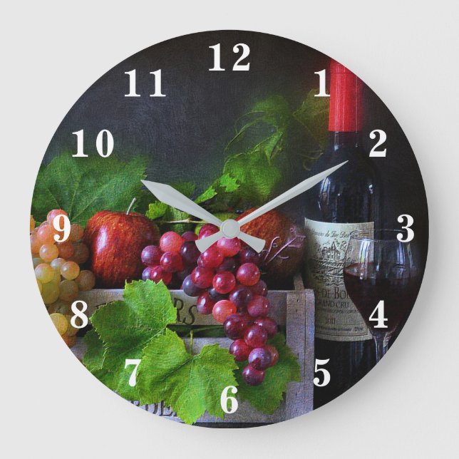 Relógio Grande Fruta e vinho (Frente)