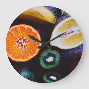 Relógio Grande Frutas Coloridas