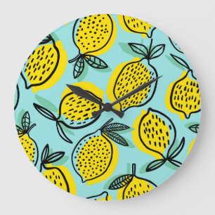 Relógio Grande Frutas de limão: padrão de colheita de verão.