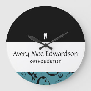 Relógio Grande Funcionarios de escritório dentário Pro Damask