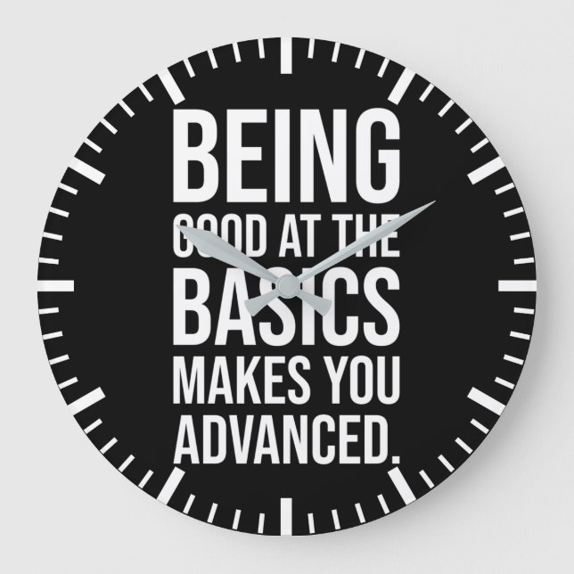 Relógio Grande Fundamentos vs Avançado - Gym, Hustle, Sucesso (Frente)