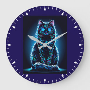 Relógio Grande Fundo Neon Cat Vivid - 97948