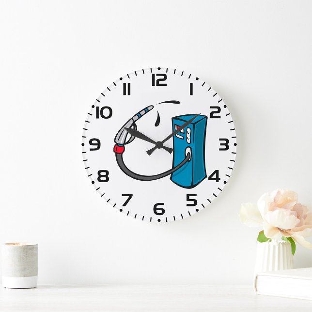 Relógio Grande Funny Gas Pump Fuel Station (Criador carregado)