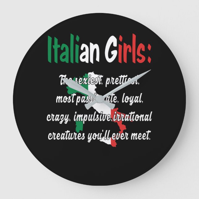 RELÓGIO GRANDE FUNNY GIRLS ITALIANO (Frente)