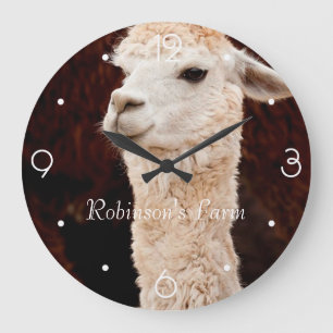 Relógio Grande Funny Llama personalizado