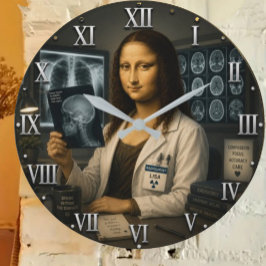 Relógio Grande Funny Mona Lisa Radiologist Radiology Office Decor