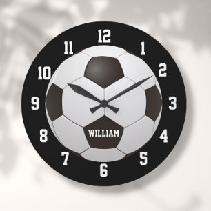 Relógio Grande Futebol Futebol Nome Personalizado