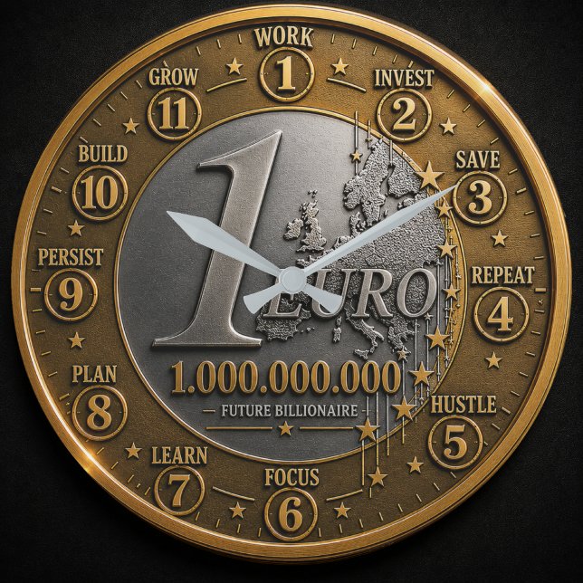 Relógio Grande Future Billionaire Euro Coin  (Criador carregado)