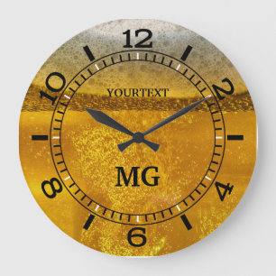 Relógio Grande Galáxia festiva personalizada da cerveja um