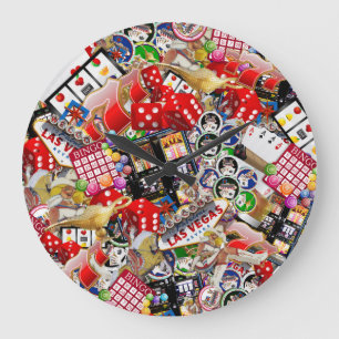 Relógio Grande Gamblers Delight - Ícones de Las Vegas