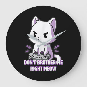 Relógio Grande Gaming Cat não me incomoda os amantes de carne