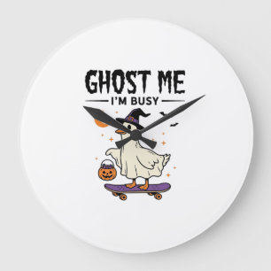 Relógio Grande Ganso De Halloween De Skate Me Fantasma Estou Ocup