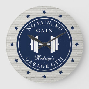 Relógio Grande Garage Home Gym Workout Malhação Barbell Nome do