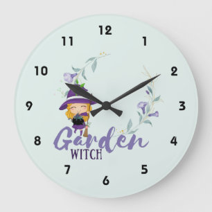 Relógio Grande GARDEN WITCH - Personalizar com texto, ortografia,