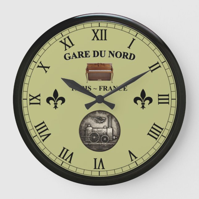 Relógio Grande Gare du Nord ~ Paris França ~ Upright Piano ~ (Frente)