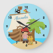 Garoto Pirata Bonito e Nome Personalizado De Um Na