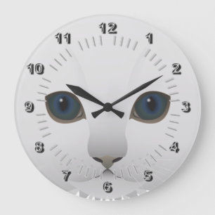 Relógio Grande Gatinho olhos azuis
