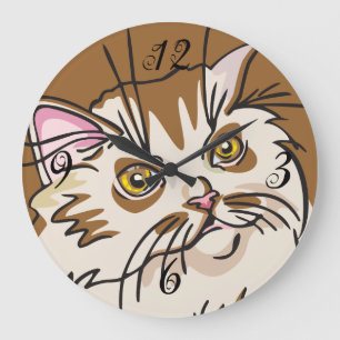 Relógio Grande Gatinho Wall Clock