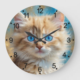 Relógio Grande Gato-37823 Bonito Adorável