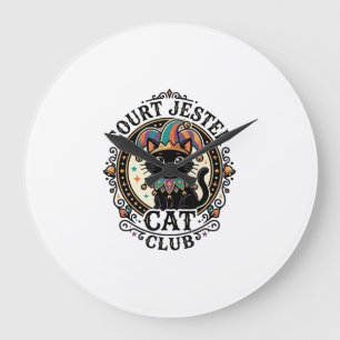 Relógio Grande Gato Bobo da Corte Design de Amante de Gato Engraç