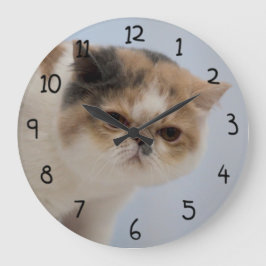Relógio Grande Gato mal-humorado da cara