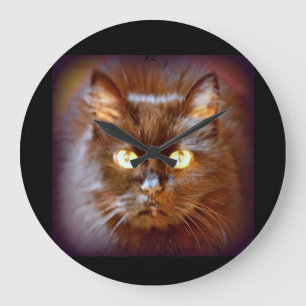 Relógio Grande Gato preto