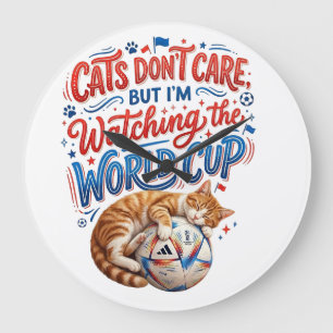 Relógio Grande Gatos Não Se Importam, Mas Estou Assistindo à Copa
