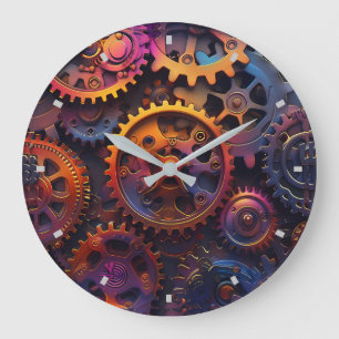 Relógio Grande Gears Wall Clock