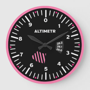 Relógio Grande Geek de Aviação Piloto de AltimetLady