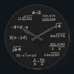 Relógio Grande Geek de matemática<br><div class="desc">O relógio perfeito para o geek ou professor de matemática em sua vida.</div>